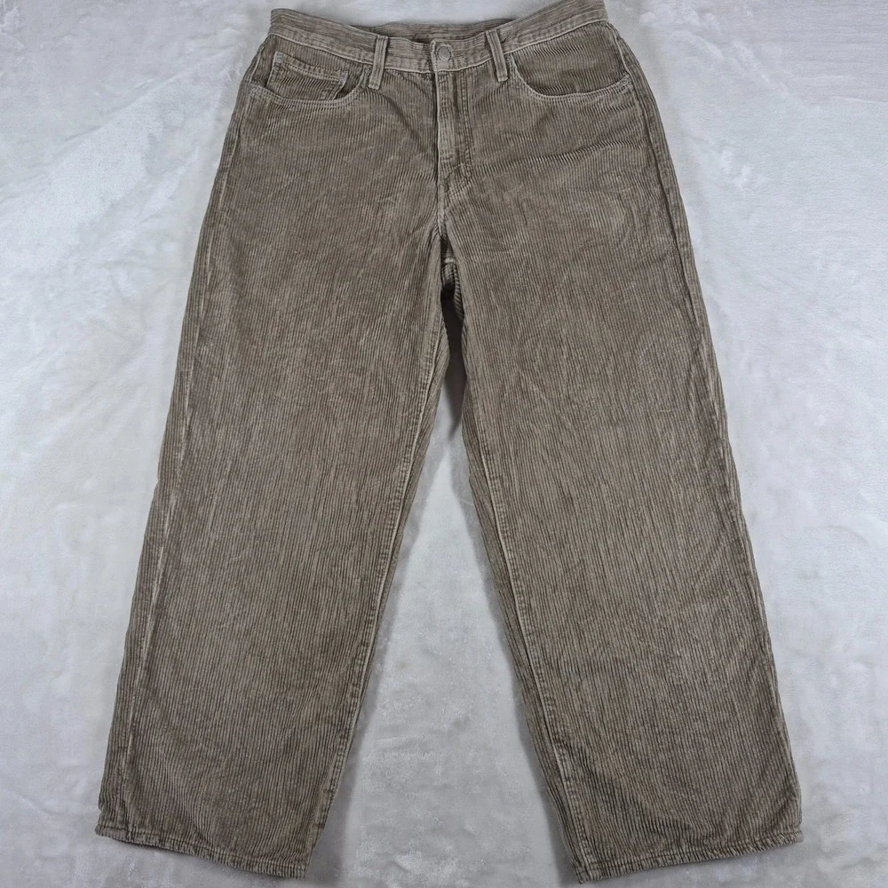 Levi's Premium 578 Baggy Corduroy Pants Men's 33x30 Brown Relaxed Casual Comfort